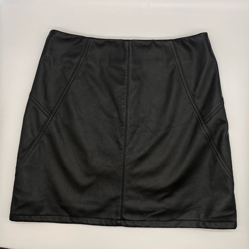 She + Sky faux Leather Skirt